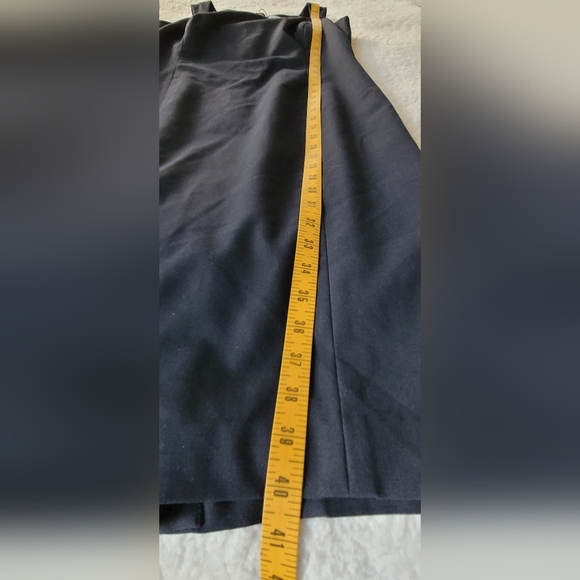 Navy Blue Square Neck Sheath Dress - Picture 4 of 15